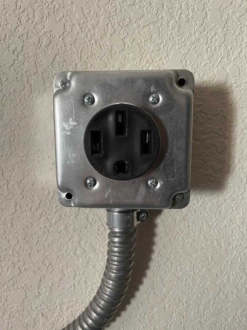 NEMA 14-50 outlet installed for Electrical Panel Upgrade in Sacramento
